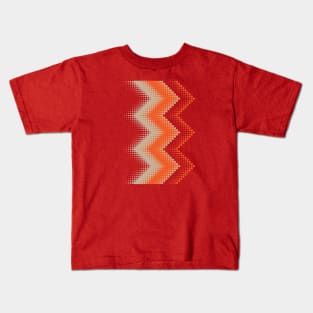 growing squares forming chevron pattern in orange and tan Kids T-Shirt